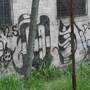 Gang graffiti in San Salvador's La Victoria neighborhood. Gang graffiti in San Salvador's La Victoria neighborhood.