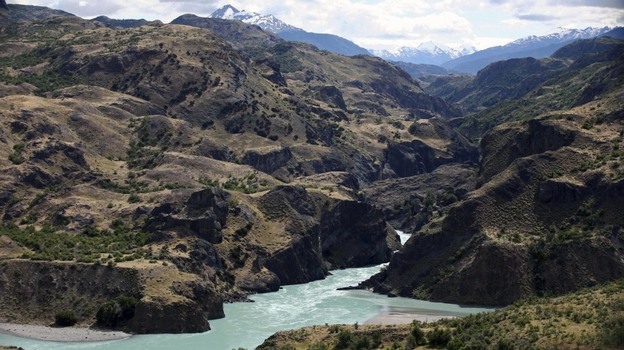 The confluence of the Baker and Chacabuco rivers in the remote Patagonian region of Aysen in Chile, as seen on Jan. 20, 2008. The plan to build five new hydroelectric dams in the region has sparked protests in Chile. The confluence of the Baker and Chacabuco rivers in the remote Patagonian region of Aysen in Chile, as seen on Jan. 20, 2008. The plan to build five new hydroelectric dams in the region has sparked protests in Chile.