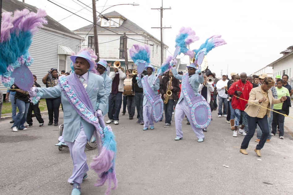 The Original Pigeon Town Steppers parade during the latest episode of Treme. The Original Pigeon Town Steppers parade during the latest episode of Treme.