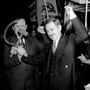 Earl Browder, right, the Communist Party's candidate in 1936 and 1940, crosses a hammer with a sickle. Earl Browder, right, the Communist Party's candidate in 1936 and 1940, crosses a hammer with a sickle.