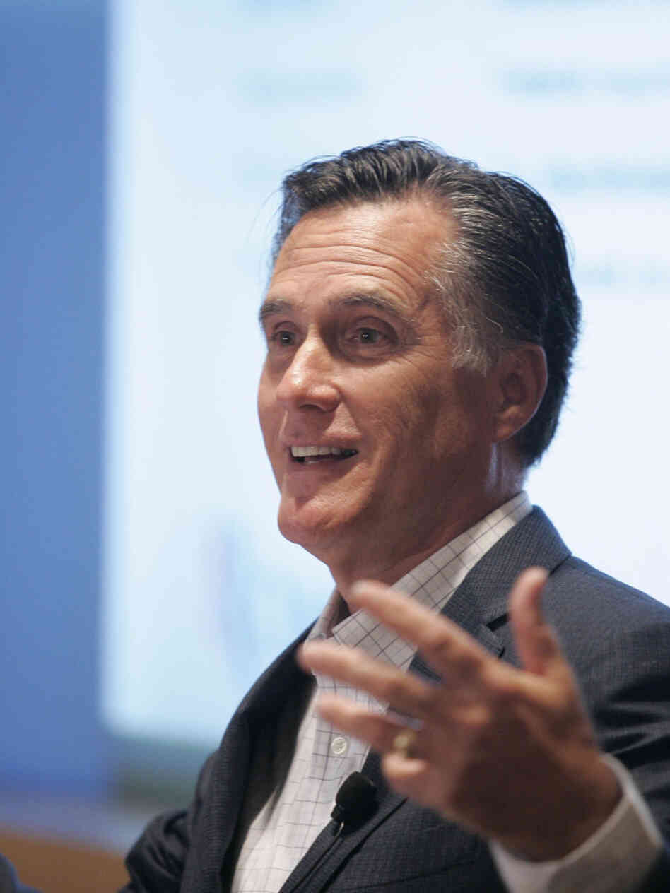 Mitt Romney gives a health care talk, Ann Arbor, Mich., May 12, 2011.