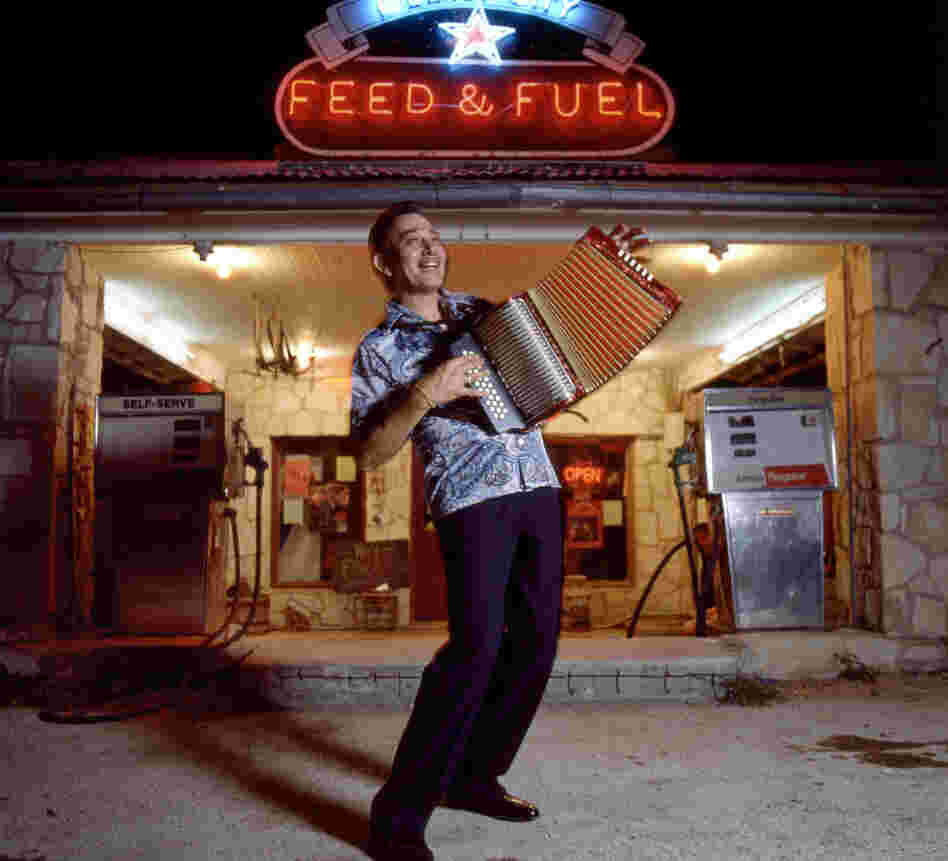 Flaco Jimenez is one of the foremost players of conjunto, a Tejano musical style that developed after German and Czech immigrants brought the accordion to Texas.