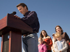 John Edwards exits the 2008 presidential race as his family watches, Jan. 30, 2008. John Edwards exits the 2008 presidential race as his family watches, Jan. 30, 2008.