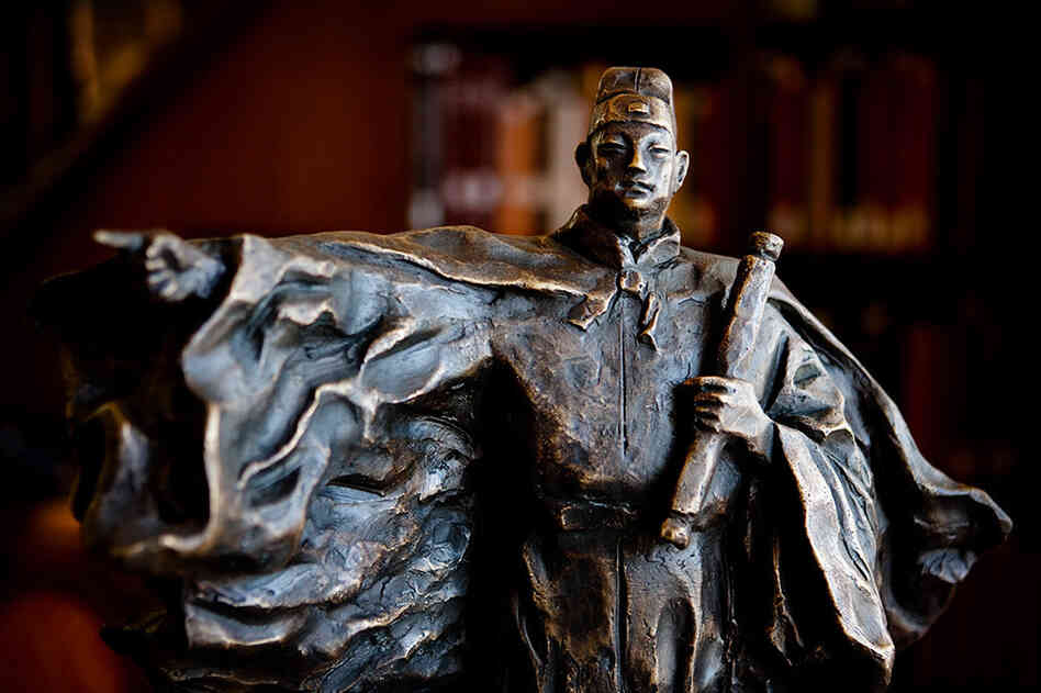 Chinese explorer Zheng He sailed on diplomatic and business missions in the early 1400s, reaching as far as northeast Africa. This sculpture of Zheng He is on display in the Asian Reading Room at the Library of Congress in Washington, D.C. Chinese explorer Zheng He sailed on diplomatic and business missions in the early 1400s, reaching as far as northeast Africa. This sculpture of Zheng He is on display in the Asian Reading Room at the Library of Congress in Washington, D.C.