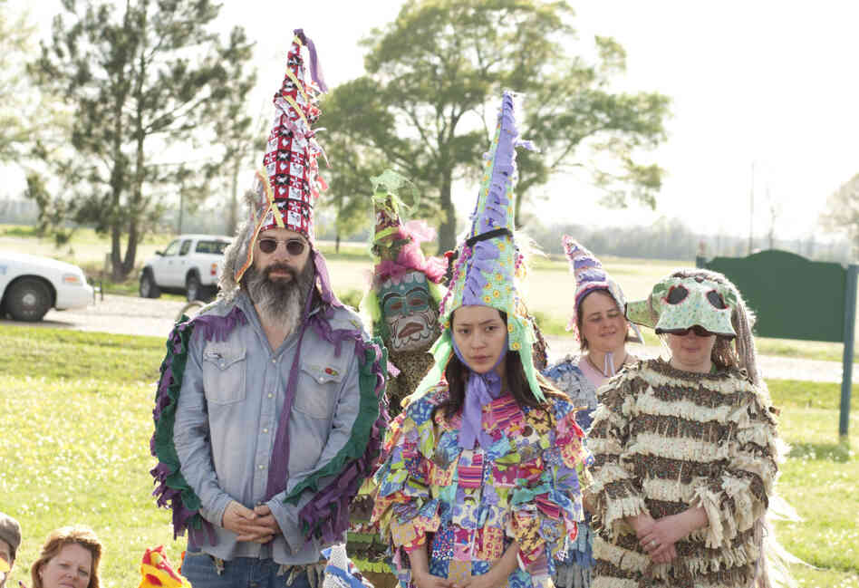 Harley (Steve Earle, left) and Annie (Lucia Micarelli, center) join the traditional Faiquetaigue courir de Mardi Gras on Treme. Harley (Steve Earle, left) and Annie (Lucia Micarelli, center) join the traditional Faiquetaigue courir de Mardi Gras on Treme.