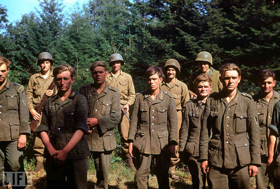 Captured German soldiers, France, 1944