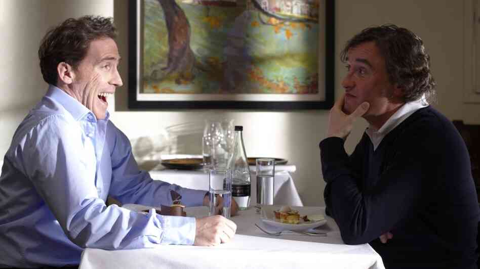 Friendly Fire: Steve Coogan (right) takes his friend Rob Brydon along on a newspaper assignment to sample fine food at Britain's country inns — though in the end the two spend more time acting the fool than they do appreciating the culinary arts. Friendly Fire: Steve Coogan (right) takes his friend Rob Brydon along on a newspaper assignment to sample fine food at Britain's country inns — though in the end the two spend more time acting the fool than they do appreciating the culinary arts.