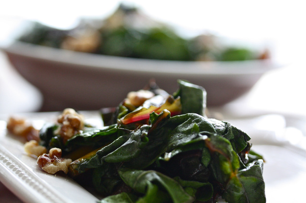 The trick to CSA-share cooking is to embrace what you get. Check the farm's website and other online resources for recipe ideas — like Wilted Greens With Caramelized Red Onion And Toasted Walnuts.
