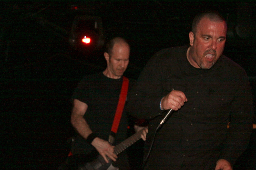 Ben Barnett (left) and Bob Otis of Dropdead perform at Maryland Deathfest 2011.
