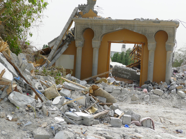 The Mo'men mosque in Nwaidrat stood in the same location for generations until it was bulldozed last month. The Sunni-run government in Bahrain has destroyed at least 47 Shiite mosques in recent weeks.