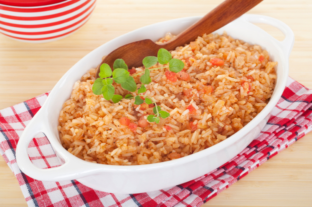 Keep the rice brown and the skin off the chicken for a Spanish rice dinner that could qualify for the winning diet.