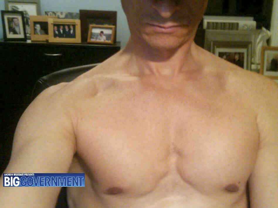 A shirtless Rep. Anthony Weiner.