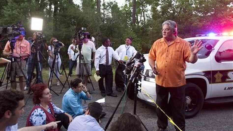 Liberty County Judge Craig McNair alerts the media that the authorities didn't find any dead bodies near a Hardin, Texas farmhouse on Tuesday (June 7, 2011). Liberty County Judge Craig McNair alerts the media that the authorities didn't find any dead bodies near a Hardin, Texas farmhouse on Tuesday (June 7, 2011).