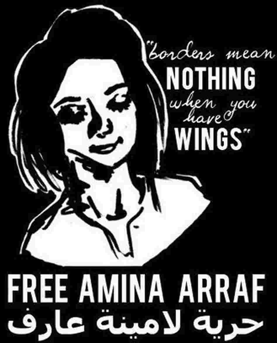 A digital poster that was distributed across the Web after the Amina was allegedly arrested in Syria. A digital poster that was distributed across the Web after the Amina was allegedly arrested in Syria.