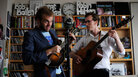 Chris Thile, left performs with Michael Daves at NPR headquarters in Washington, DC for a Tiny Desk Concert on Monday May 23, 2011. Chris Thile, left performs with Michael Daves at NPR headquarters in Washington, DC for a Tiny Desk Concert on Monday May 23, 2011.