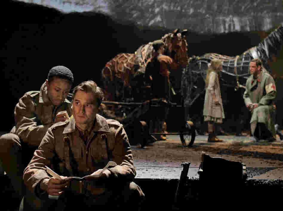 David Pegram (left) and Seth Numrich in a scene from Nick Stafford's War Horse.
