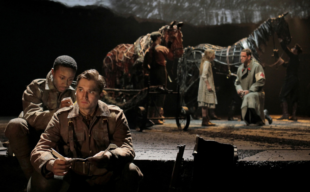 David Pegram (left) and Seth Numrich in a scene from Nick Stafford's War Horse.