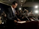 Rep. Anthony Weiner (D-NY) at the Monday news conference where he admitted to lying about sending a lewd photo and said he had inappropriate online and telephone exchanges with six women in recent years. Rep. Anthony Weiner (D-NY) at the Monday news conference where he admitted to lying about sending a lewd photo and said he had inappropriate online and telephone exchanges with six women in recent years.