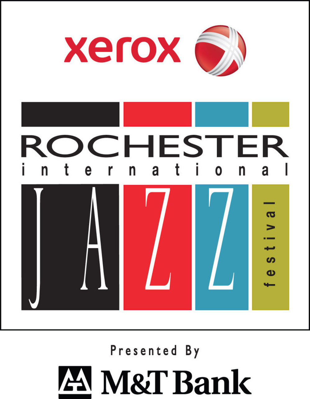 The Xerox Rochester International Jazz Festival logo.