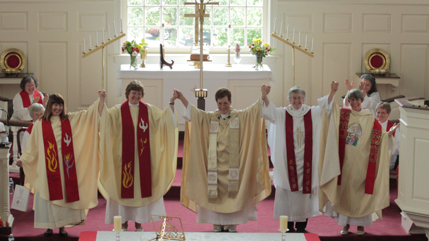 Roman Catholic "Womenpriests" on their ordination day, June 4, at St. John's United Church of Christ in Catonsville, Md.