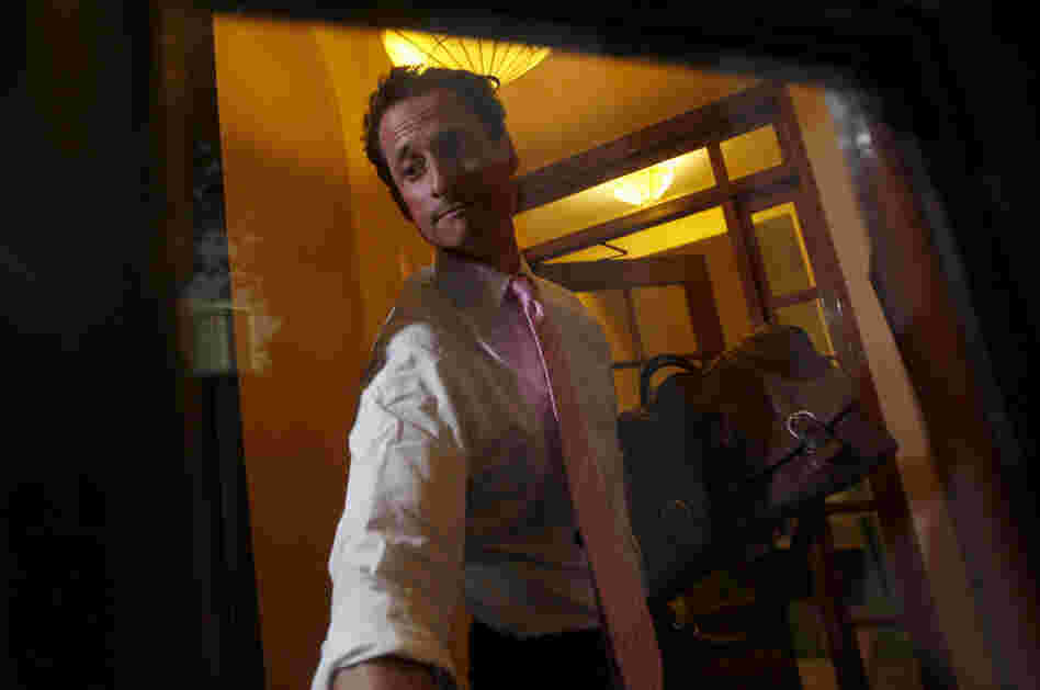 Democratic Rep. Anthony Weiner closes the front door of his building when arriving home in New York, on Thursday. Democratic Rep. Anthony Weiner closes the front door of his building when arriving home in New York, on Thursday.