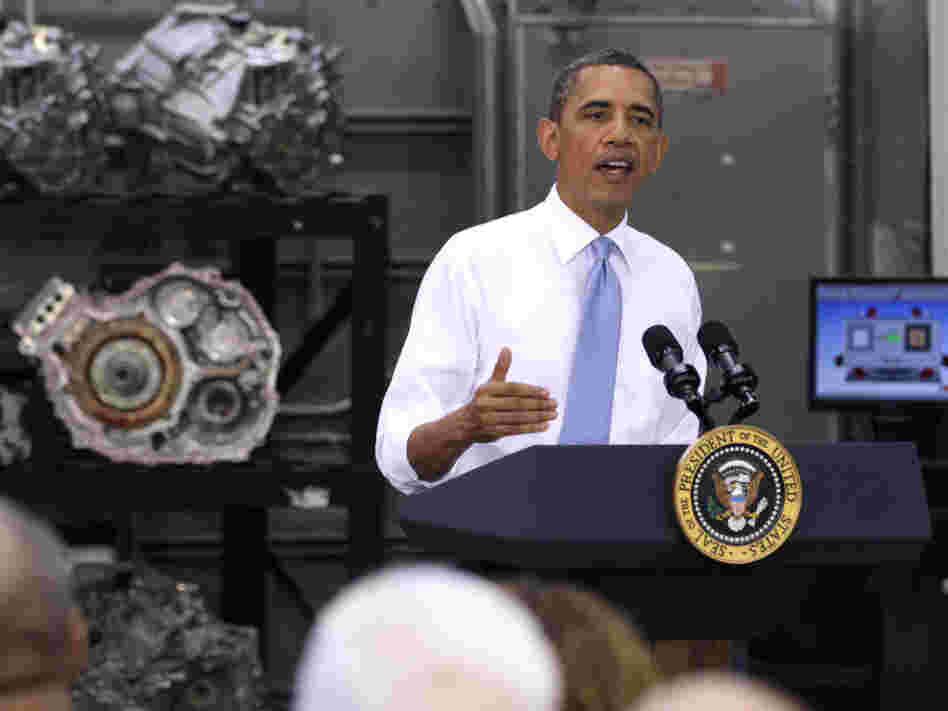 President Obama visited a community college automotive training program in northern Virginia on Wednesday.