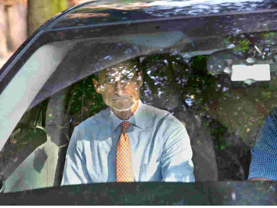 Democratic Rep. Anthony Weiner leaves his home in the New York borough of Queens on Friday morning.