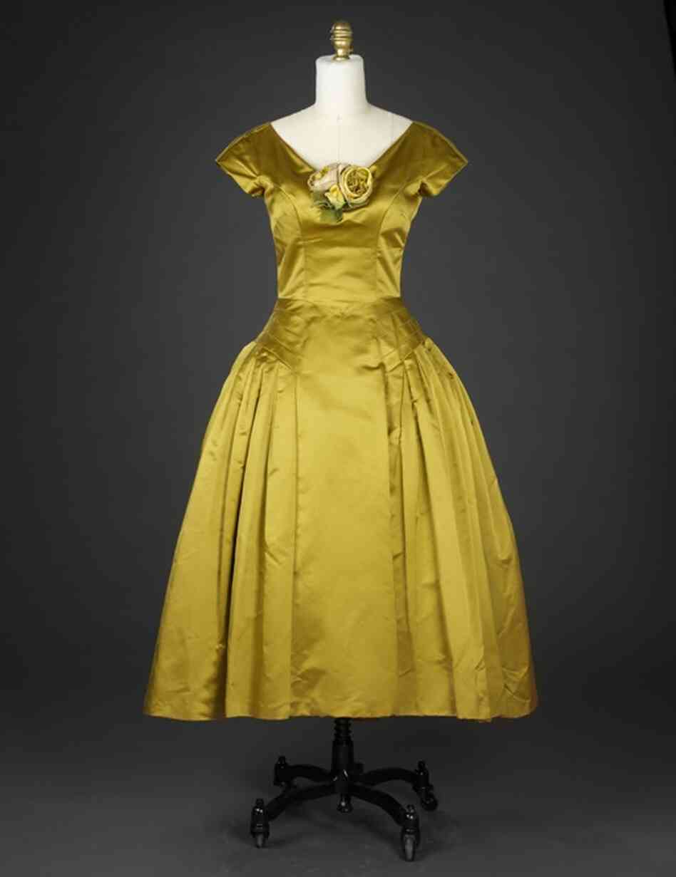 Evening dress, 1950s, Mignon/Paris New YorkAcetate, silk, satin weave