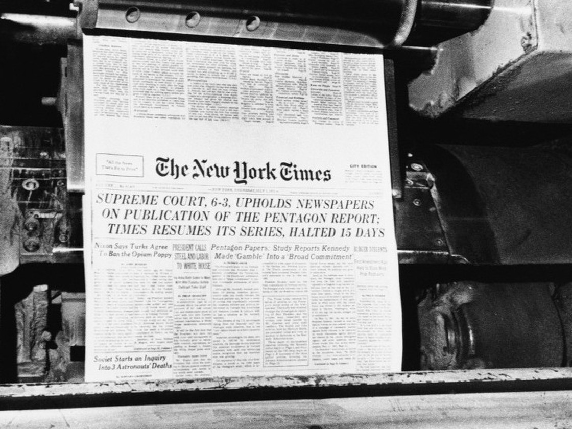 July 1, 1971: After getting the green light from the Supreme Court, The New York Times resumes publication of its series of articles based on the secret Pentagon Papers.