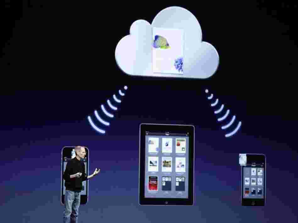 Apple CEO Steve Jobs talks about iCloud at the Worldwide Developers Conference June 6 in San Francisco.