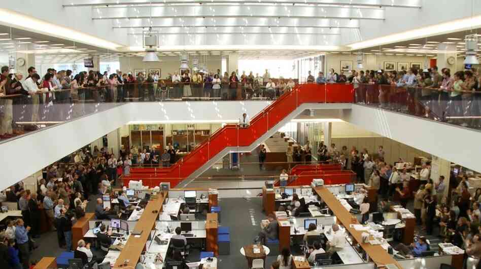 Paper Tigers? Employees of The New York Times occupy a prominent perch in the journalism world — but in the year chronicled in Andrew Rossi's Page One, they and the Gray Lady both face how precarious the heights can be. Paper Tigers? Employees of The New York Times occupy a prominent perch in the journalism world — but in the year chronicled in Andrew Rossi's Page One, they and the Gray Lady both face how precarious the heights can be.