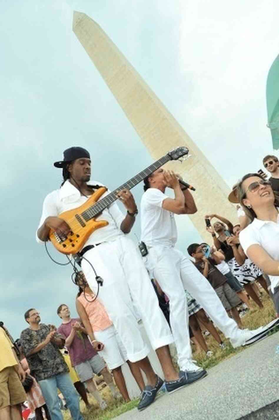 Frederic Yonnet (right) and his bass player at the 2011 DC Jazz Festival's concert on the National Mall. Frederic Yonnet (right) and his bass player at the 2011 DC Jazz Festival's concert on the National Mall.