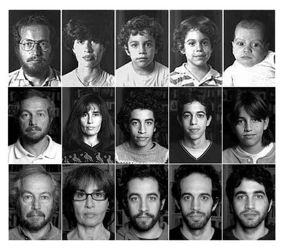 Goldberg's family first pictured in 1984, then in 1997, then again in 2010 Goldberg's family first pictured in 1984, then in 1997, then again in 2010