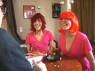 Tara Billinger (left) and Kali Fontecchio star as endlessly amused aliens in Gigglers, which premiered at Channel 101 in May 2011. Tara Billinger (left) and Kali Fontecchio star as endlessly amused aliens in Gigglers, which premiered at Channel 101 in May 2011.