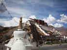 Clouds move over the Potala Palace in Tibet's Lhasa prefecture.