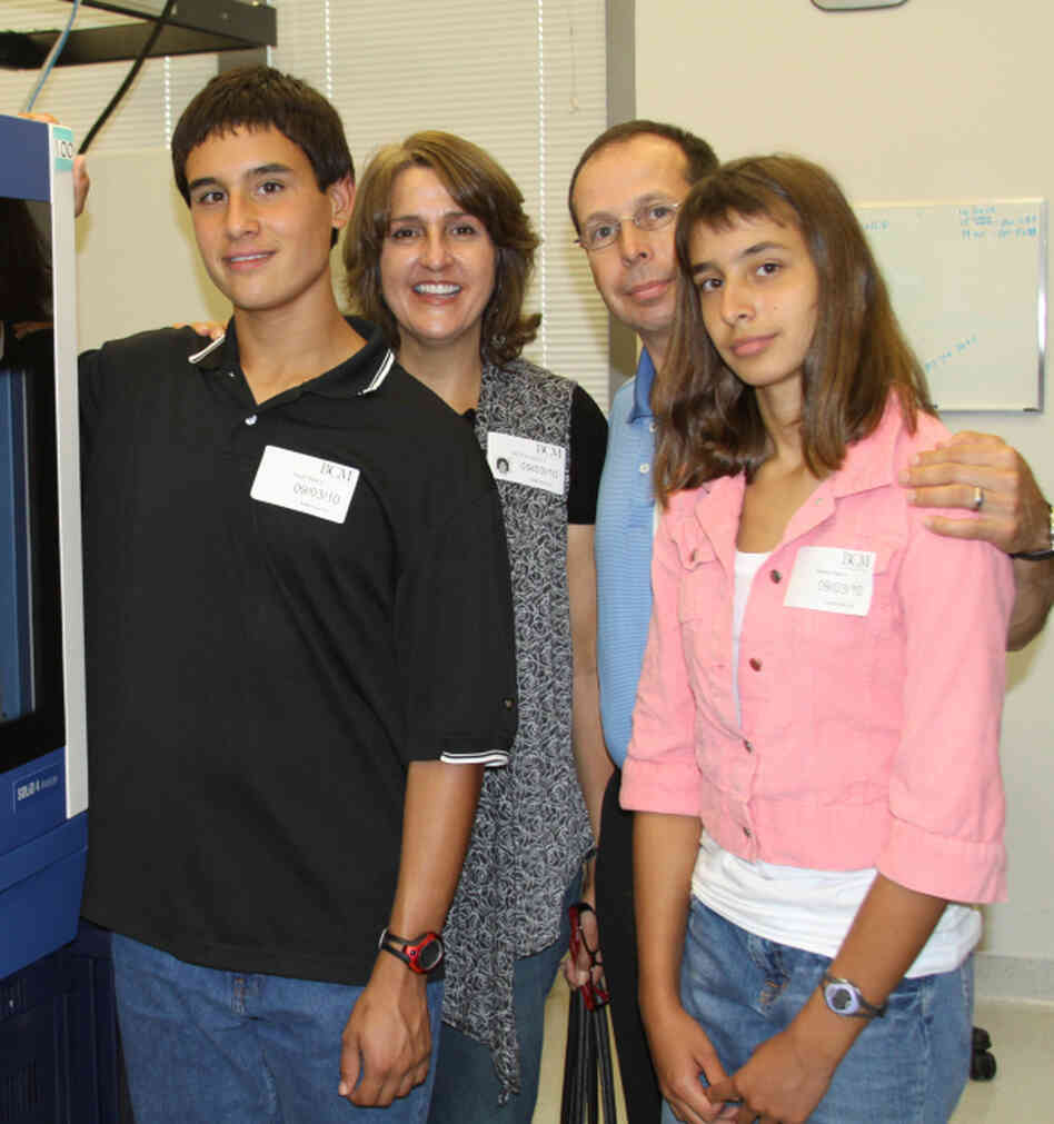 The Beery family in 2010 on a visit to Baylor.