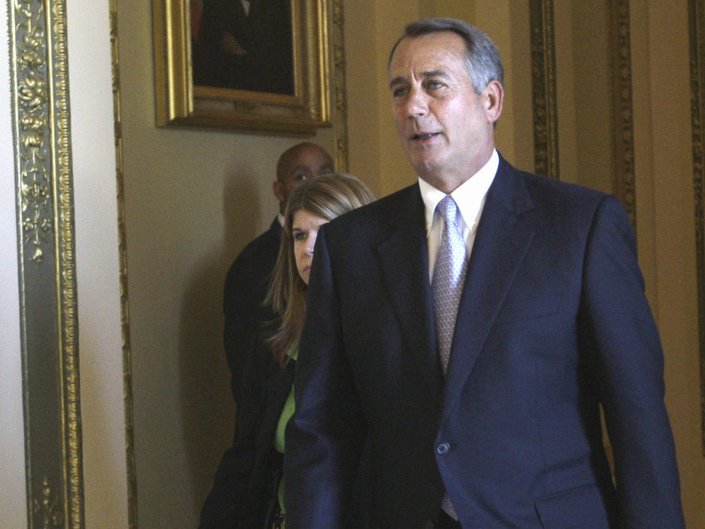 House Speaker John Boehner on June 3, after the House adopted a resolution rebuking President Obama for dispatching U.S. military forces against Libya without congressional approval.