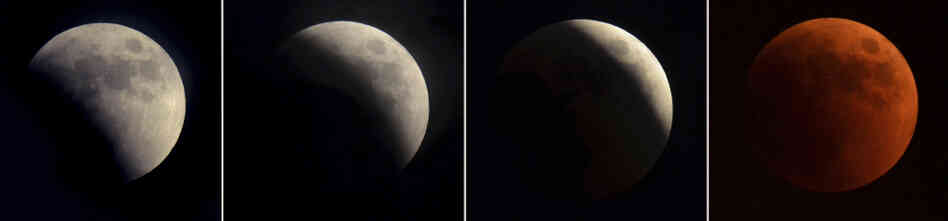 Four photos showing the change as the eclipse occurred. Taken from Skopje, Macedonia. Four photos showing the change as the eclipse occurred. Taken from Skopje, Macedonia.