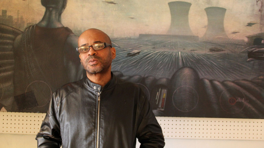 Juan Atkins at Submerge's techno museum.