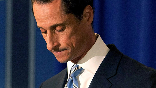 Rep. Anthony Weiner (D-NY) during a news conference earlier this month. (Getty Images)