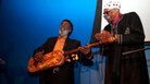 Abdullah El Gourd (with the guembri) and Randy Weston. Abdullah El Gourd (with the guembri) and Randy Weston.