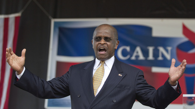 Herman Cain announces his run for Republican candidate for president at a rally in Atlanta, May 21, 2011. Herman Cain announces his run for Republican candidate for president at a rally in Atlanta, May 21, 2011.