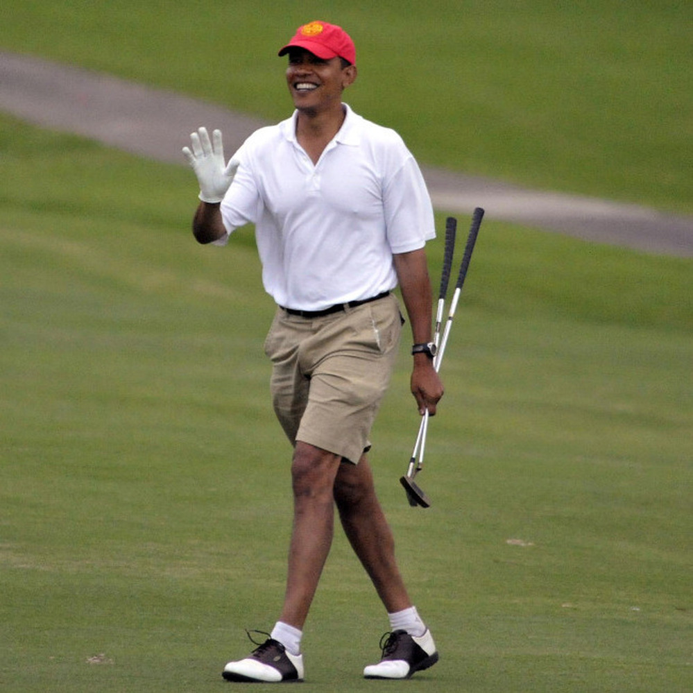 Dec. 29, 2008, file photo: Barack Obama (then the president-elect) golfing in Hawaii.