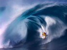 Ryan Hardy of Australia rides a large wave Ryan Hardy of Australia rides a large wave
