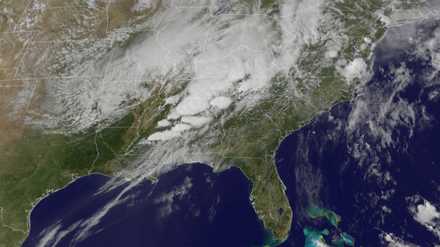 This image from April 27 shows a series of tornadoes forming over Alabama and Mississippi. Captured from a satellite orbiting located at a fixed location above Earth, images like these help track trends in weather patterns. Another set of polar-orbiting satellites are useful for long-term forecast predictions. This image from April 27 shows a series of tornadoes forming over Alabama and Mississippi. Captured from a satellite orbiting located at a fixed location above Earth, images like these help track trends in weather patterns. Another set of polar-orbiting satellites are useful for long-term forecast predictions.