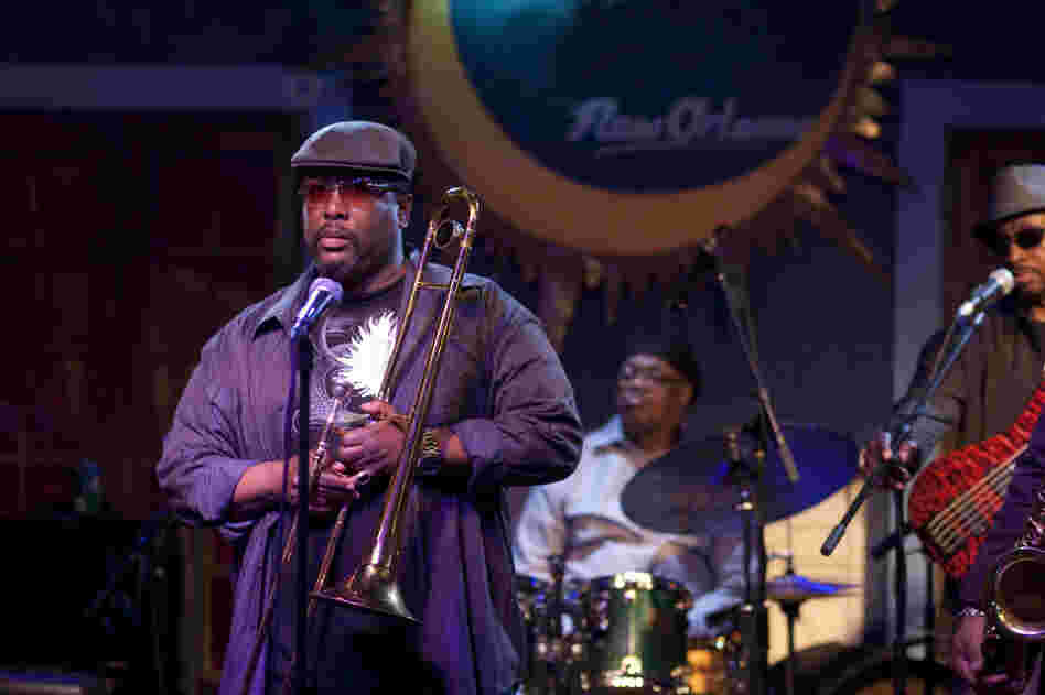 Antoine Batiste (Wendell Pierce) has a moment during his band's set at the Blue Nile in Treme. Antoine Batiste (Wendell Pierce) has a moment during his band's set at the Blue Nile in Treme.