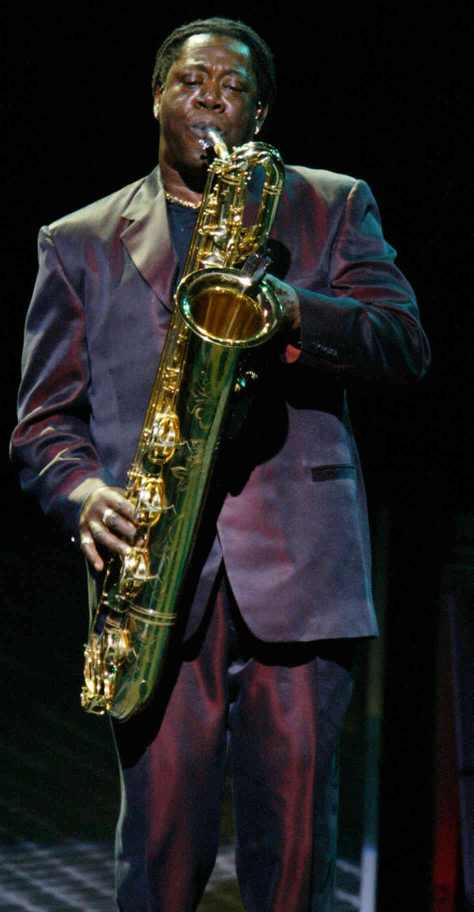 Clarence Clemons during a performance on Aug. 7, 2002, in New Jersey. Clarence Clemons during a performance on Aug. 7, 2002, in New Jersey.