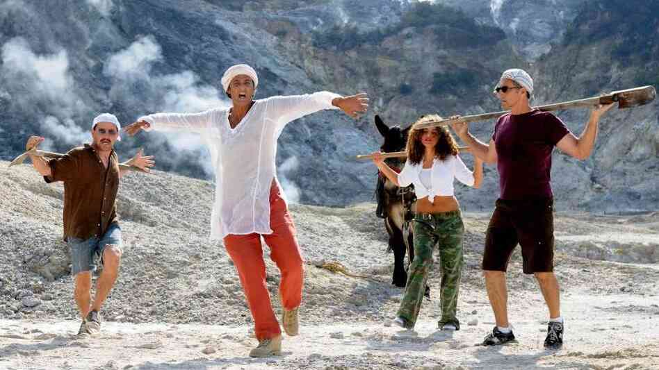 Enter Sandmen: Musical performances make up the bulk of Passione, and director John Turturro often can't resist getting in on the action. Max Casella (from left), Fiorello, an unnamed dancer and Turturro search for Neapolitan oil in the song "Caravan Petrol." Enter Sandmen: Musical performances make up the bulk of Passione, and director John Turturro often can't resist getting in on the action. Max Casella (from left), Fiorello, an unnamed dancer and Turturro search for Neapolitan oil in the song "Caravan Petrol."