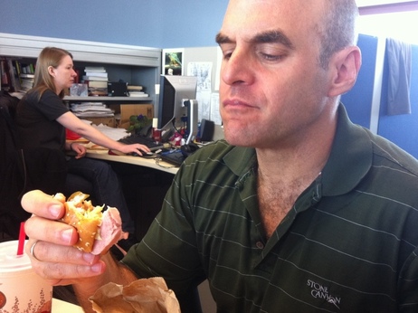 Peter judges the sandwich; we all judge Peter. Peter judges the sandwich; we all judge Peter.