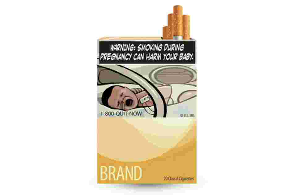 The new cigarette health warning labels released by the FDA. This marks the first change in cigarette labels in 25 years.